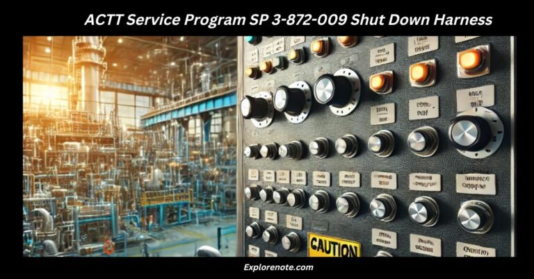 A Comprehensive Guide to the ACTT Service Program SP 3-872-009 Shut Down Harness